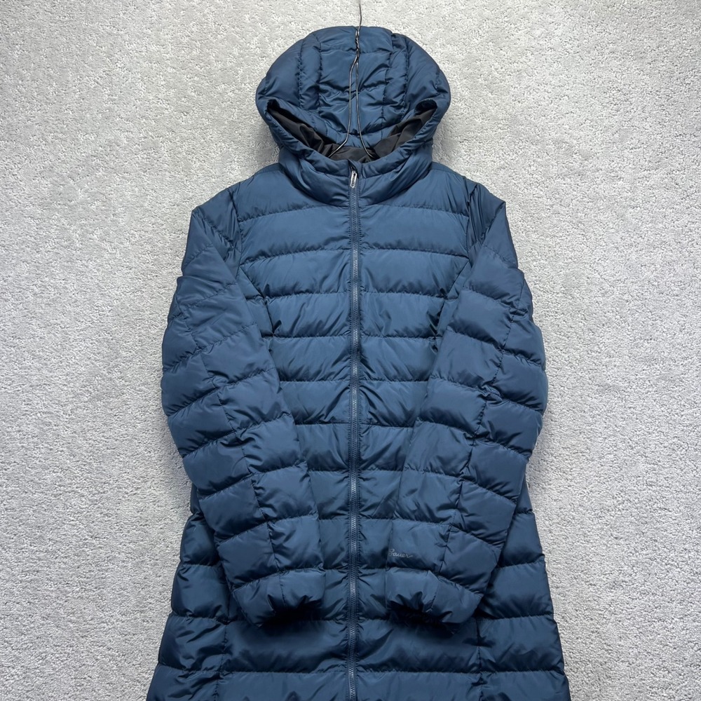 Eddie Bauer Womens Hooded Down Duffle Coat‎ Jacket Size Small Puffer EB650 Light
